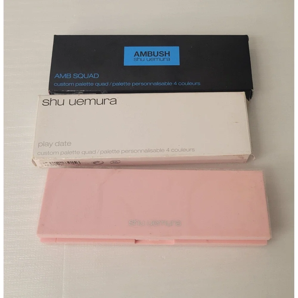Shu Uemura AMBUSH AMB Squad + Play Date Custom Palette Quad Empty Cases Box